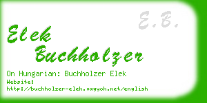 elek buchholzer business card